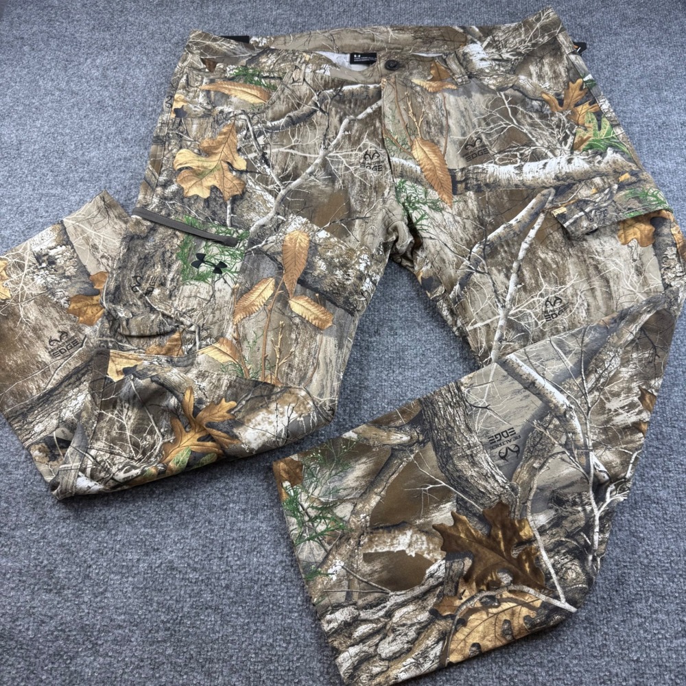 Under Armour Cargo Pants Mens 42x30 Realtree Edge Camo Storm Water Repellent NWT